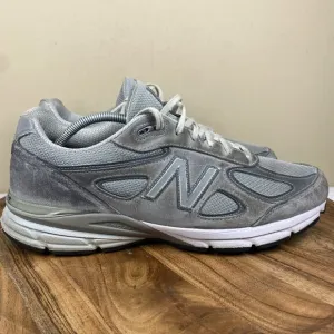 New Balance 990v4 Made in USA Grey Silver Mens Size 12 Athletic Shoes Sneakers