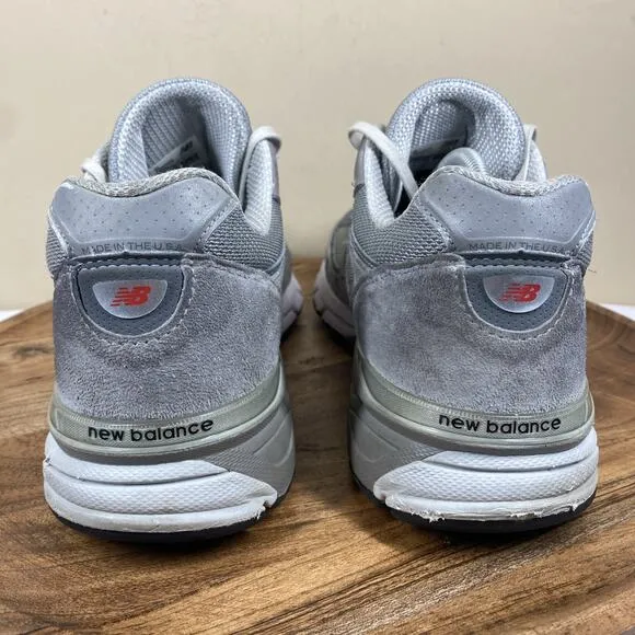 New Balance 990v4 Made in USA Grey Silver Mens Size 12 Athletic Shoes Sneakers