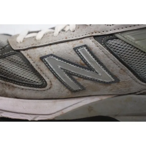 New Balance 990v5 Made in USA Men's 12 D Grey White Castlerock Shoes M990GL5