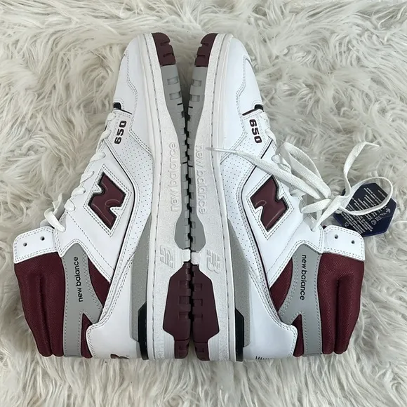 NEW BALANCE BB650RCH High Top Sneakers Men's US 13 White Basketball Shoes NEW