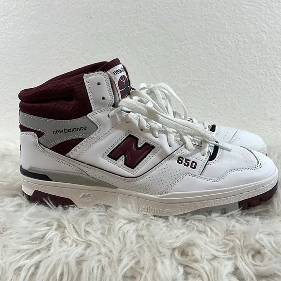 NEW BALANCE BB650RCH High Top Sneakers Men's US 13 White Basketball Shoes NEW