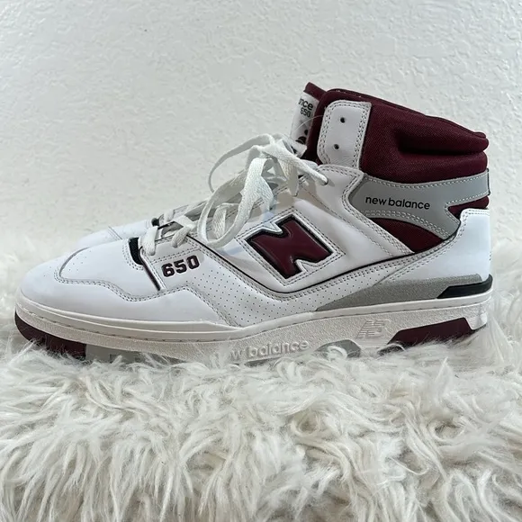 NEW BALANCE BB650RCH High Top Sneakers Men's US 13 White Basketball Shoes NEW