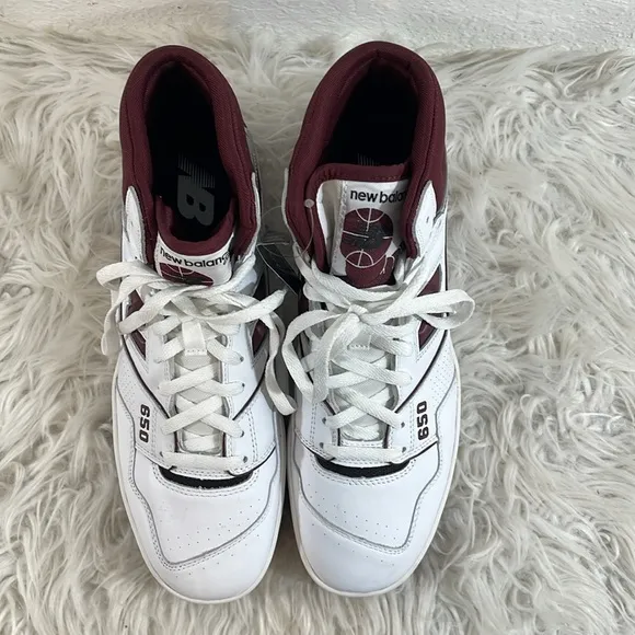NEW BALANCE BB650RCH High Top Sneakers Men's US 13 White Basketball Shoes NEW