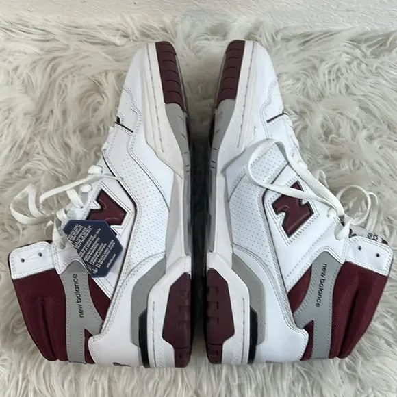 NEW BALANCE BB650RCH High Top Sneakers Men's US 13 White Basketball Shoes NEW