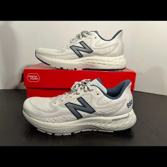 New Balance Fresh Foam X 880 V13 Running Shoes Sneaker Sea Salt/Navy M 9.5/W 11