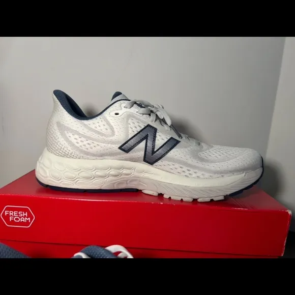 New Balance Fresh Foam X 880 V13 Running Shoes Sneaker Sea Salt/Navy M 9.5/W 11