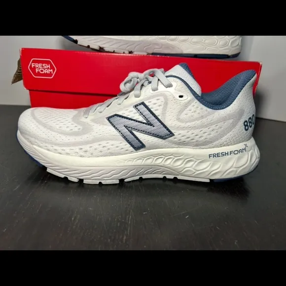 New Balance Fresh Foam X 880 V13 Running Shoes Sneaker Sea Salt/Navy M 9.5/W 11