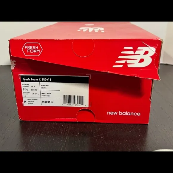 New Balance Fresh Foam X 880 V13 Running Shoes Sneaker Sea Salt/Navy M 9.5/W 11