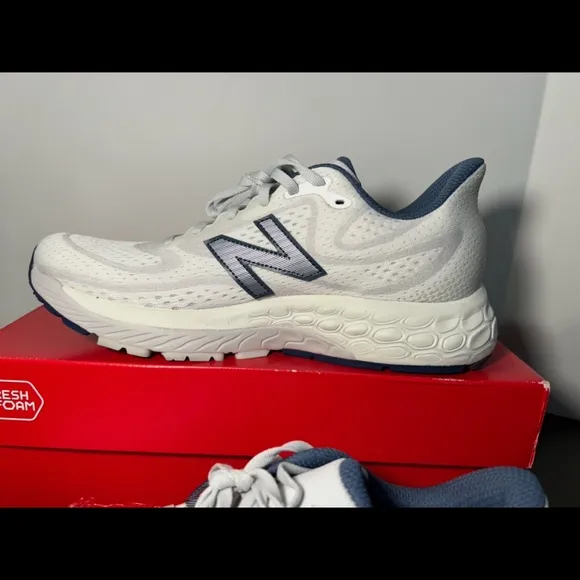 New Balance Fresh Foam X 880 V13 Running Shoes Sneaker Sea Salt/Navy M 9.5/W 11