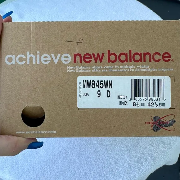 New Balance Mens 9D Women’s 10.5W 845 Walking Shoes White Gray Low Top L…