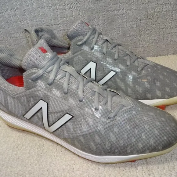New Balance Mens Size 14 US Gray Low-Cut TPU Baseball Cleat Shoes COMPV1