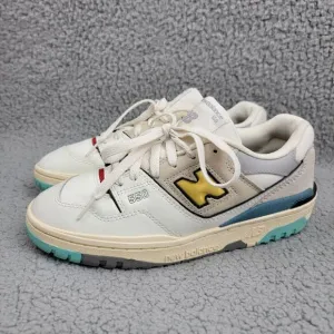 New Balance NB550 Sneaker Shoes Boys 6.5M Sea Salt Teal Low Top Lace Up