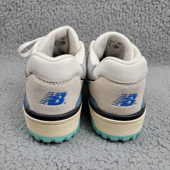 New Balance NB550 Sneaker Shoes Boys 6.5M Sea Salt Teal Low Top Lace Up