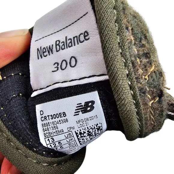 New Balance Revlite Athletic Shoes Men 13 Olive Green Wool Sneakers Low Top