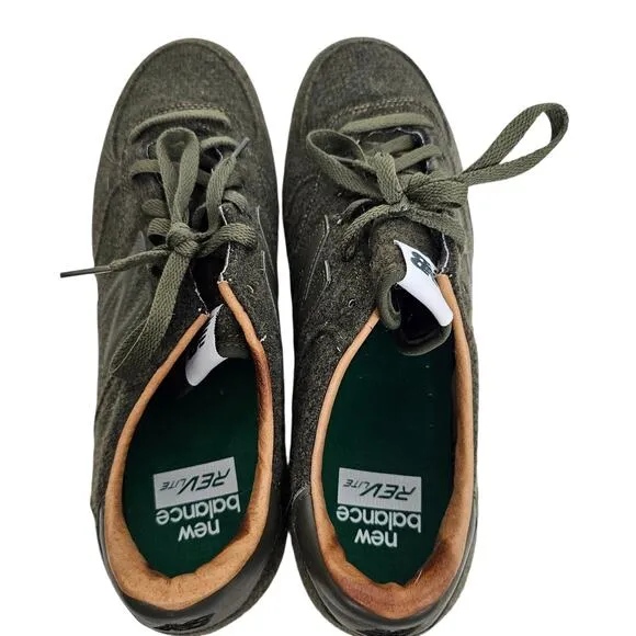 New Balance Revlite Athletic Shoes Men 13 Olive Green Wool Sneakers Low Top