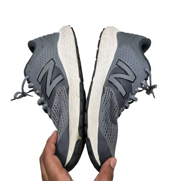 New Balance Sneaker Shoes Men Blue Grey White Size 13 Fresh Foam Lace Up Running