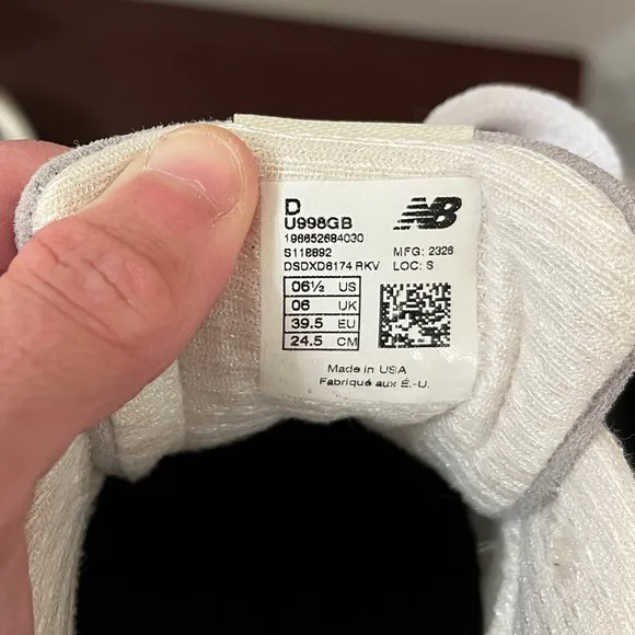 New Balance Teddy Santis 998 ‘Made in USA’ Sneakers, Size 6.5