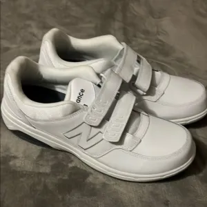 New Balance White Athletic Shoes with straps