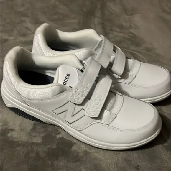 New Balance White Athletic Shoes with straps