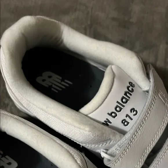 New Balance White Athletic Shoes with straps