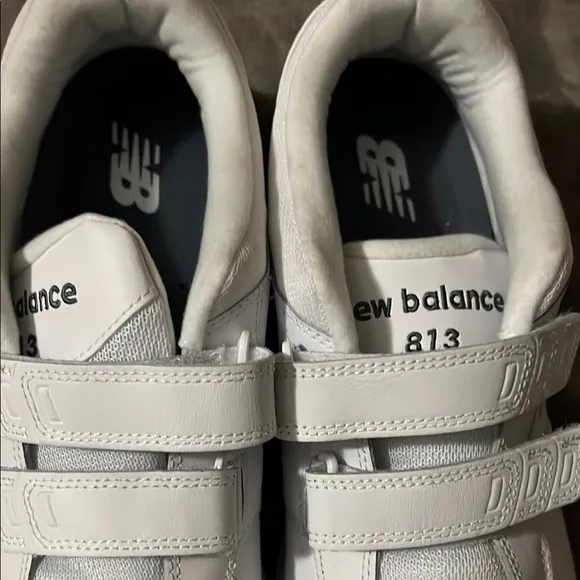 New Balance White Athletic Shoes with straps