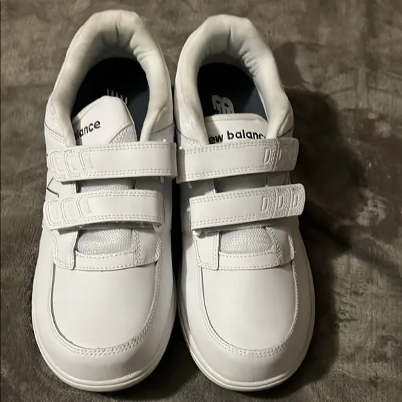 New Balance White Athletic Shoes with straps