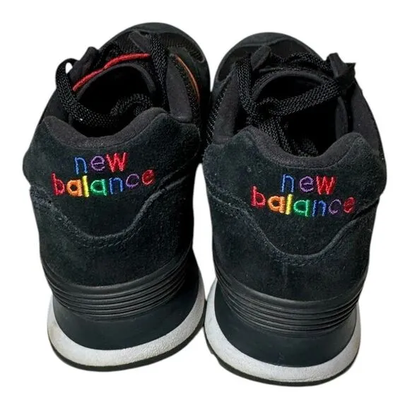 New Balance 574 LGBTQ Pride Pack Shoes Black Rainbow Men’s Size 7.5/women’s 9