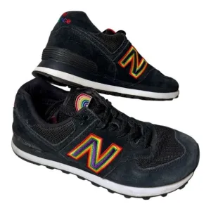 New Balance 574 LGBTQ Pride Pack Shoes Black Rainbow Men’s Size 7.5/women’s 9