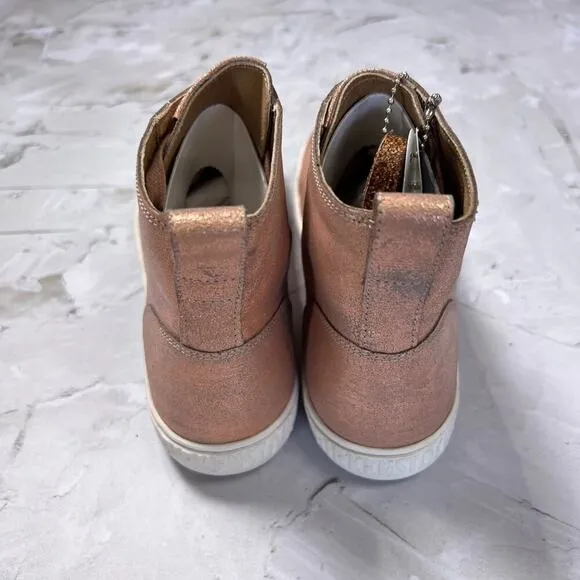 NEW Birkenstock Bartlett Metallic Rose High Top Sneakers SIZE 38 US 7 Narrow NIB