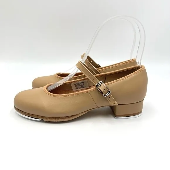 NEW Bloch Kids Girls S0302L Tap On Caramel Tan Leather Tap Dance Shoes Size 4