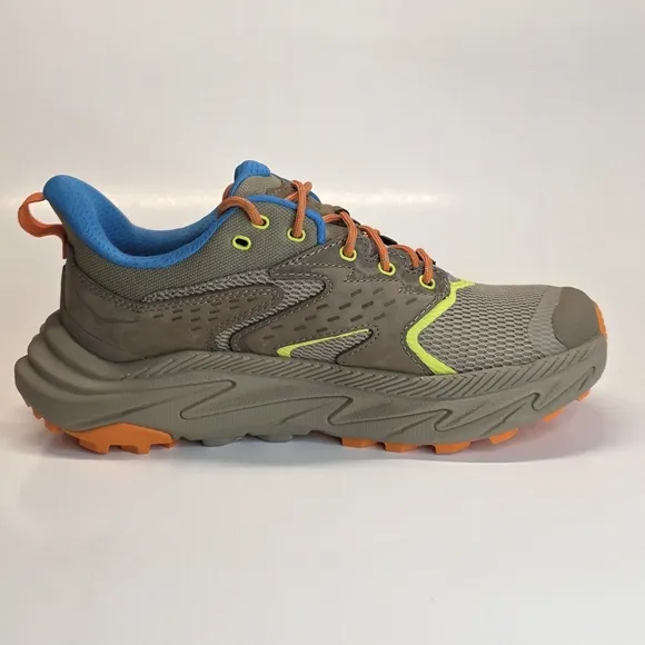 New Boys' Hoka One Anacapa 2 Low GTX Hiking Sneaker Dune Vibrant Orange Size 6