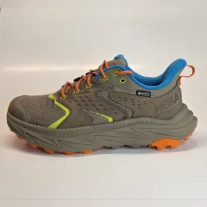 New Boys' Hoka One Anacapa 2 Low GTX Hiking Sneaker Dune Vibrant Orange Size 6