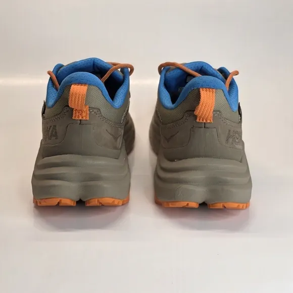New Boys' Hoka One Anacapa 2 Low GTX Hiking Sneaker Dune Vibrant Orange Size 6