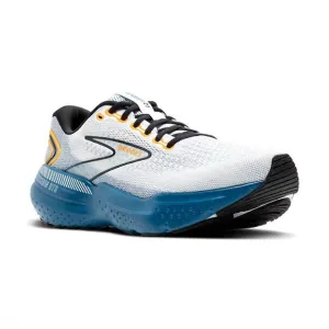 NEW BROOKS men's glycerin gts 21 shoes in white/sapphire/orange