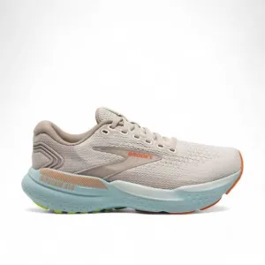 NEW BROOKS women's glycerin gts 21 running shoes in coconut/aqua/sunset