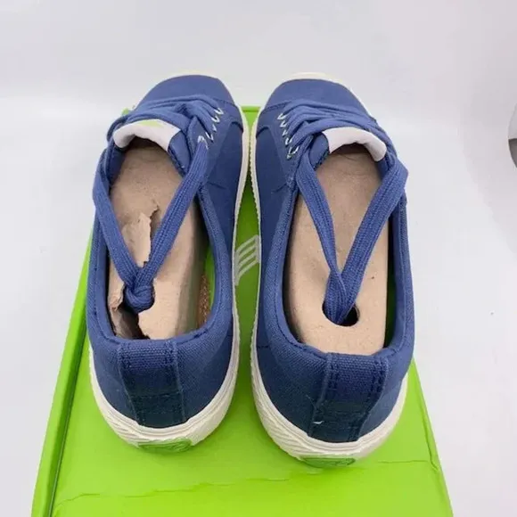 NEW Cariuma Oca Low Top Lace Up Canvas Sneakers Shoes Shadow Blue Unisex W7.5 M6