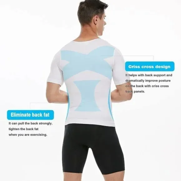 New 𝅺Compression Shirt Undershirt Slimming White