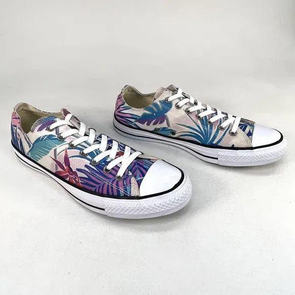 New! Converse All Star Chuck Taylor Tropical Floral Men's Size 11 Women's 13