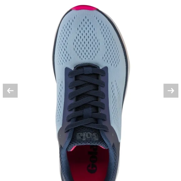 New Gola Ultra Speed Run Vista Blue/Navy/Pink Tennis Shoes sz 9