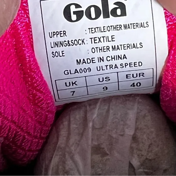 New Gola Ultra Speed Run Vista Blue/Navy/Pink Tennis Shoes sz 9