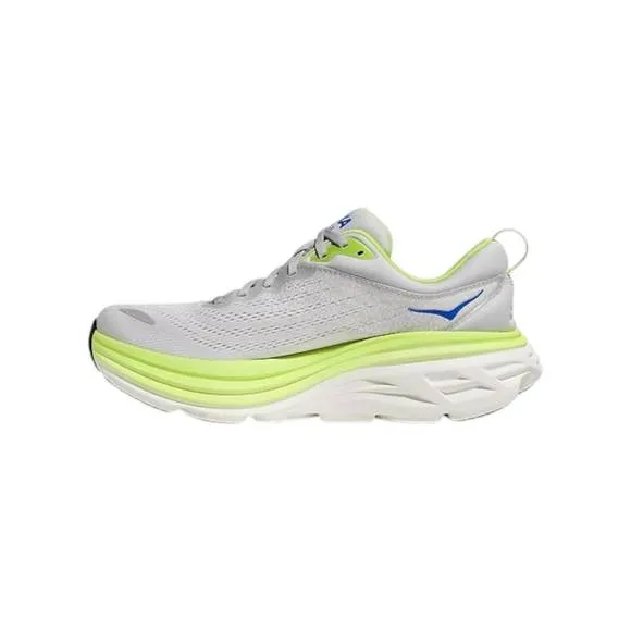 NEW HOKA men's bondi 8 shoes in sttc stardust/lettuce