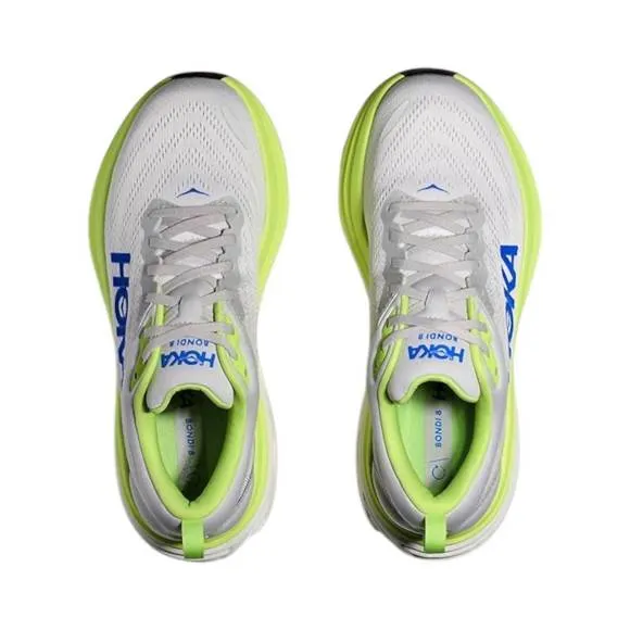 NEW HOKA men's bondi 8 shoes in sttc stardust/lettuce