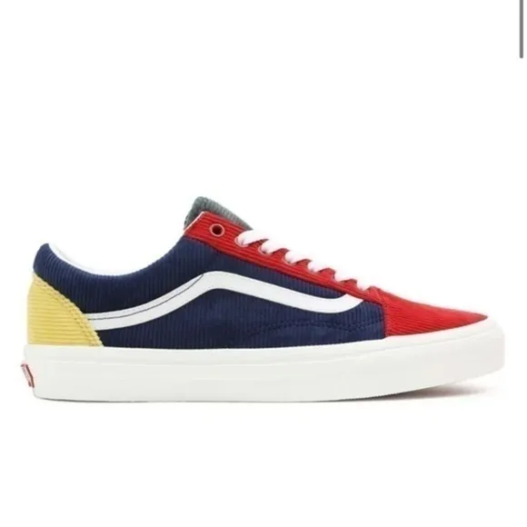 NEW IN BOX Vans (KRF94M) Mixed Corduroy Old Skool Shoes - Multi Women’s Size 7