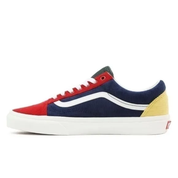 NEW IN BOX Vans (KRF94M) Mixed Corduroy Old Skool Shoes - Multi Women’s Size 7