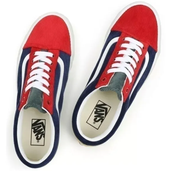 NEW IN BOX Vans (KRF94M) Mixed Corduroy Old Skool Shoes - Multi Women’s Size 7