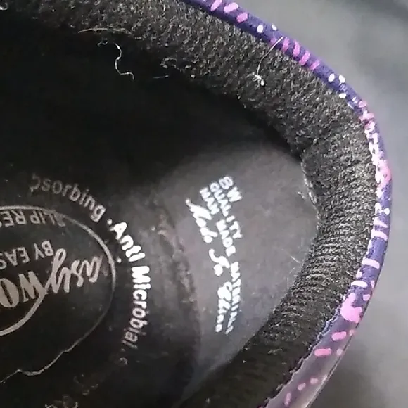 New In Box Women's Easy Works Cosmic Purple &amp; Black Slip-On Clogs  shoes  Size 8