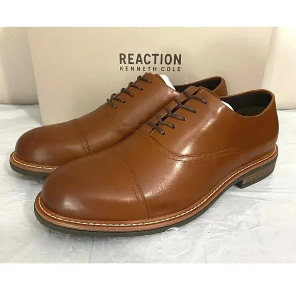NEW Kenneth Cole Reaction Men's Klay Flex Lace Up Oxford Shoes