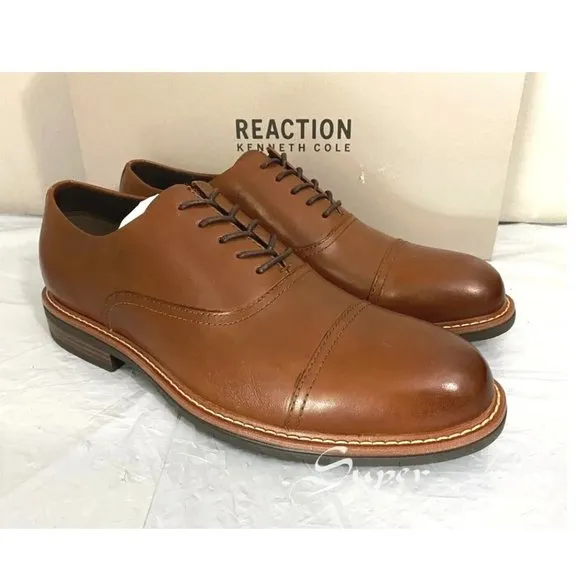 NEW Kenneth Cole Reaction Men's Klay Flex Lace Up Oxford Shoes