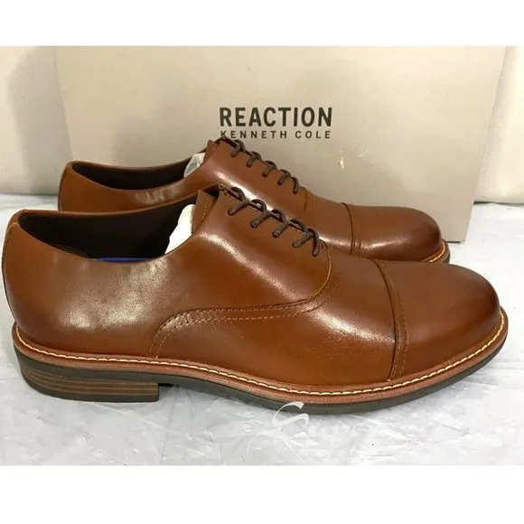 NEW Kenneth Cole Reaction Men's Klay Flex Lace Up Oxford Shoes