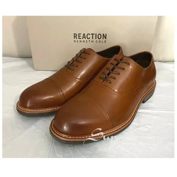 NEW Kenneth Cole Reaction Men's Klay Flex Lace Up Oxford Shoes